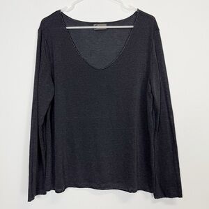 Karakorum Sweater Womens Large Gray Thin Knit Made in Italy